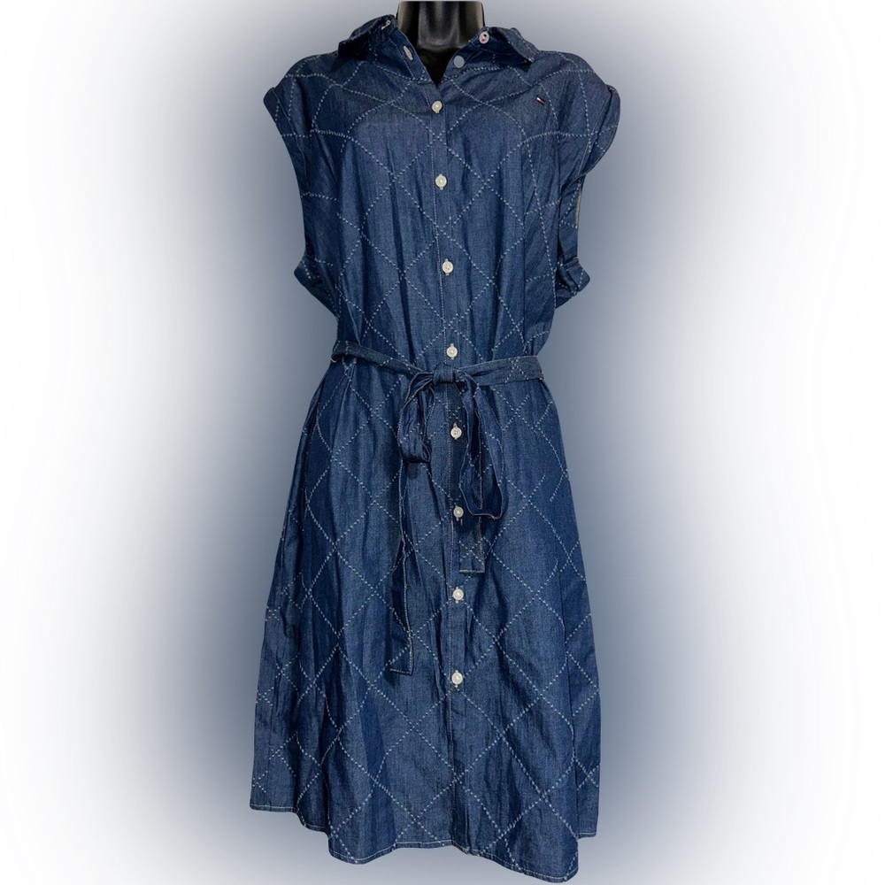 Women’s Tommy Hilfiger indigo sleeveless casual dress. NWT size 16
